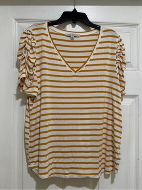 Green Envelope XL V-Neck Top